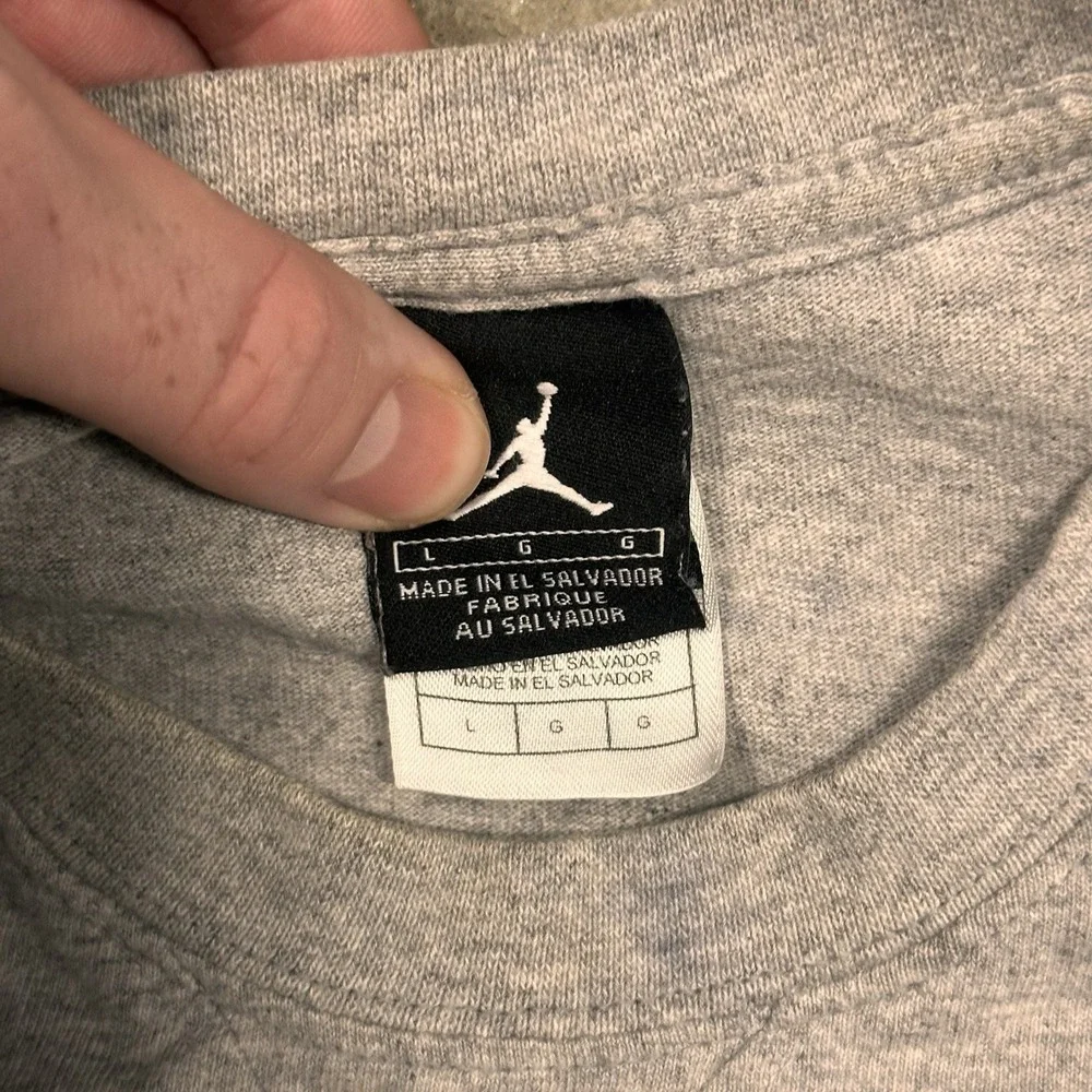 Vintage Jordan Shirt Mens Large Gray Spike Lee Mars Blackmon Short Sleeve 90s